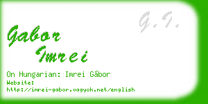 gabor imrei business card